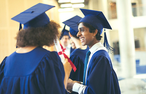 Smiling graduates