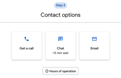 The fifth screenshot of a Google Pay Support form